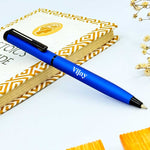 Personalized Pen Matte Blue Body With Black Clip