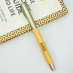 Personalized Pen Wood Body With Metal Cap