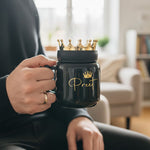 Personalized King Crown Ceramic Mug with Name