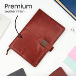 Tan PU Leather A5 Journal – Custom with Name & Logo