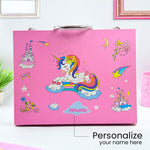 Personalized Kids Drawing Color Set Suitcase - Set of 48 Piece