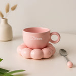 Bubble Base Ceramic Cup & Saucer Set