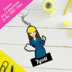 Engineer Keychain For Women With Name | Love Craft Gifts