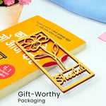 Personalized 5 pcs Flower Golden Acrylic Bookmark - 2x5 inches