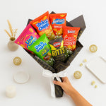 Snack Bouquet Gift Pack – Assorted Chips & Savory Treats in Stylish Wrap | Love Craft Gifts