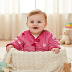 Baby Winter Fleece Set – 4 Pc Warm Wear Combo (Pink Hearts Print)| Love Craft Gifts