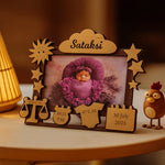 Personalized Wooden Baby Birth Stats Photo Frame | Love Craft Gifts