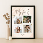 My Family 2023 Photo Collage Frame – Custom Wall Art with 4 Pictures | Love Craft Gifts