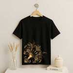 Traditional Indian Art Print T-Shirt – Elegant Gold Mandala Motif | Love Craft Gifts