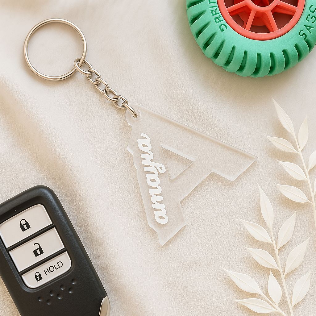 Custom Alphabet Acrylic Keychain
