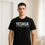 Yeshua Faith Quote T-Shirt – Christian Minimalist Typography Tee | Love Craft Gifts