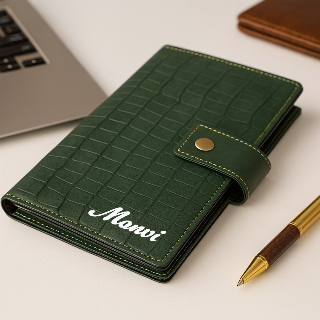 Personalized Premium Croc-Textured Wallet