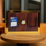 Personalized Wooden Piggy Bank with Calendar & Clock | Love Craft Gifts