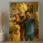 Custom Goku Selfie Wall Art | Anime Poster | Love Craft Gifts