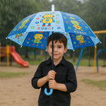 Custom Robot-Themed Kids Umbrella with Name Print – Blue | Love Craft Gifts