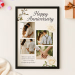 Floral Anniversary Photo Collage Frame with Romantic Quote | Love Craft Gifts