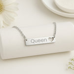 Custom Name Bar Necklace with Heart Cutout – Personalized Gift Jewelry | Love Craft Gifts