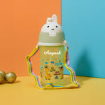 Personalized Kids Water Bottle with Straw – Cute Animal Designs | Love Craft Gift