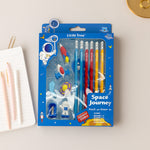 Personalized Space Journey Pencil Gift Set for Kids | Custom Name | Love Craft Gifts