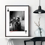 Personalized Black & White Couple Wall Frame – Ace of Spades Design 8x12 inch | Love Craft Gifts