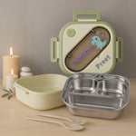Personalized Stainless Steel Lunchbox with Character Design | Dinosaur, Rabbit, Unicorn | Love Craft Gifts