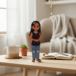 Personalized Illustrated Art Table Stand – 3×9" Custom Character Design | Love Craft Gifts