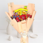 Candy & Chocolate Bouquet Gift – Chupa Chups, Gems, Lotte Pack Wrapped in Floral Sleeve | Love Craft Gifts