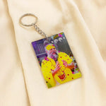 Premanand Maharaj Ji Rectangular Devotional Keychain | Love Craft Gifts