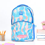 Custom Name Blue School Backpack for Kids