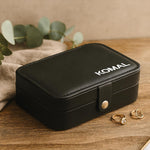 Personalized Black Leatherette Jewellery Box | Love Craft Gifts