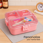 Personalized Unicorn Lunchbox with Spoon & Container – Pink, Blue, Green | Love Craft Gifts