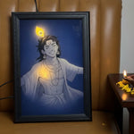 Lord Krishna LED Wall Frame with Real Glow (8×12 Inch) | Love Craft Gifts