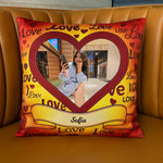 Personalized Love Cushion with Photo & Name | Love Craft Gifts