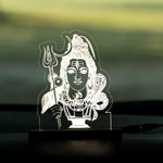 Lord Shiva LED Car Dashboard Lamp – Premium Mahadev Acrylic LED Light for Car Dashboard, Home Temple Decor, Spiritual Gift for Shiv Bhakts | LoveCraftGifts™