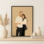Custom Minimalist Portrait – Personalized Digital Illustration from Your Photo | Love Craft Gifts