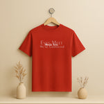 Eyes Meet Minds Sync T-Shirt – Red Minimal Graphic Tee | Love Craft Gifts