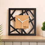 Personalized Geometric Wooden Wall Clock | Love Craft Gifts