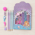 Personalized Ocean Princess Pencil Set for Girls | Custom Name Gift Pack | Love Craft Gifts