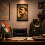 Netaji Subhash Chandra Bose Patriotic Portrait Wall Frame – Inspirational Indian Leader Wall Art | Love Craft Gifts