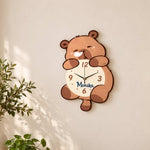 Personalized Bear Wall Clock | Custom Name Birthday Gift for Kids | Love Craft Gifts™