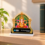 Personalized Ganesha Office Table Stand 6x6" | Employee & Client Gift | Love Craft Gifts™