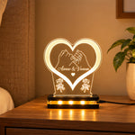 Personalized Heart LED Acrylic Name Lamp 5x6″ | Custom Couple Gift | Love Craft Gifts™