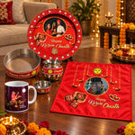 Personalized Karwa Chauth Pooja Set with Music & Light Thali | Love Craft Gifts™