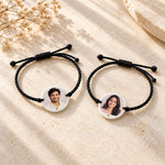 Personalized Photo Bracelet Set of 2 2x2" with Custom Round Picture Charms | Love Craft Gifts™