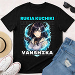 Personalized Rukia Kuchiki Anime Name T-Shirt for Women – Custom Printed Black Tee | Love Craft Gifts
