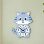 Personalized Wooden Cat Name Wall Clock | Cute Kids Room Décor | Love Craft Gifts™