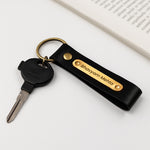 Personalized Leather Keychain with Name Plate | Love Craft Gifts