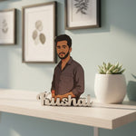 Personalized Cartoon Name Table Stand – 7×6" | Love Craft Gifts