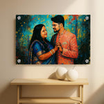 Personalized Couple Portrait Wall Frame – Digital Art | Love Craft Gifts