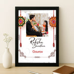 Custom Raksha Bandhan Frame with Name & Photo – Festive Gift for Brother | Love Craft Gifts